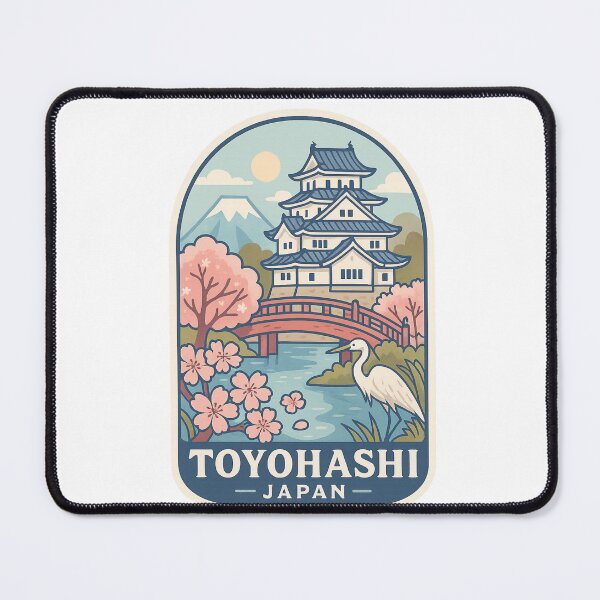 Item preview, Toyohashi Japan Castle Scene with Sakura and Heron designed and sold by Aryabek.