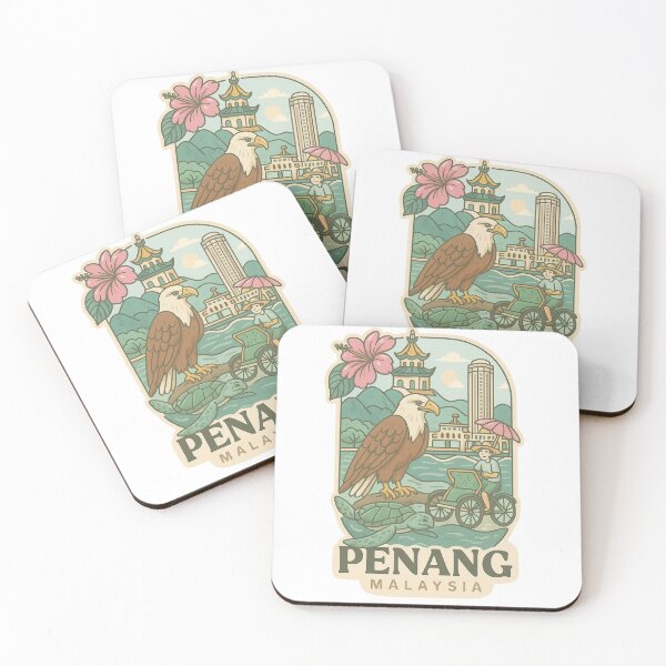 Item preview,  Penang Malaysia Seaside Heritage with Eagle and Trishaw designed and sold by Aryabek.