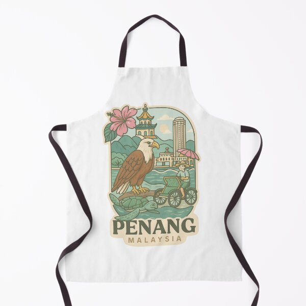 Item preview,  Penang Malaysia Seaside Heritage with Eagle and Trishaw designed and sold by Aryabek.