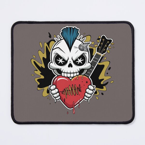 Item preview, Rock ’n’ Roll Heart Attack Skull designed and sold by WeranovDesign.