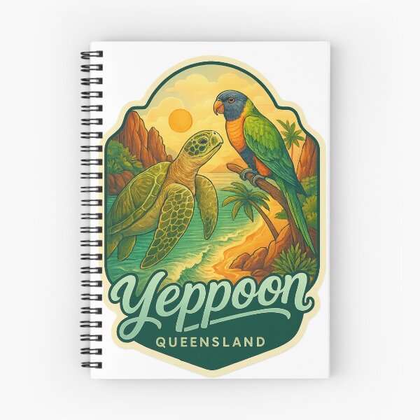 Item preview,  Yeppoon Queensland with Lorikeet and Sea Turtle designed and sold by Aryabek.