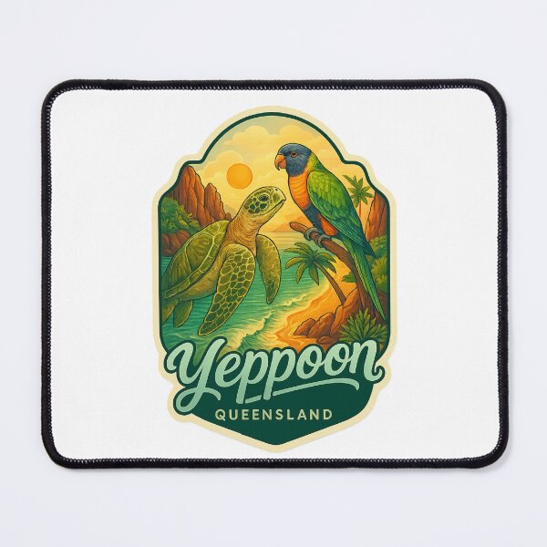 Item preview, Yeppoon Queensland with Lorikeet and Sea Turtle designed and sold by Aryabek.