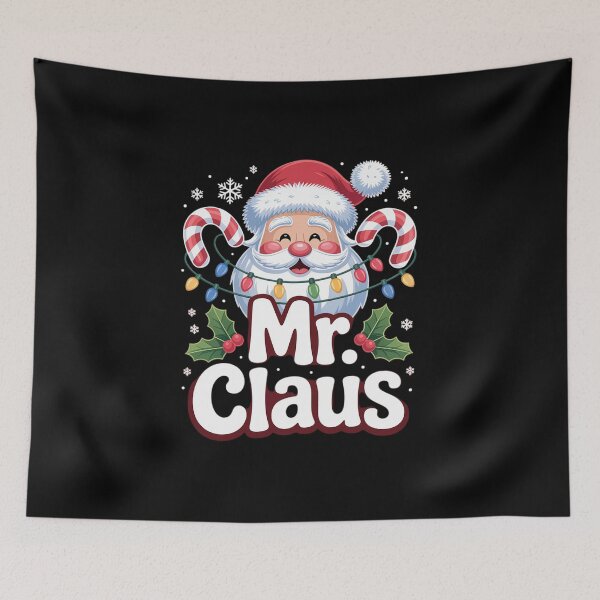 Item preview, Mr and Mrs Claus Couples Matching Christmas Pajamas Santa designed and sold by VasilisLamArt.
