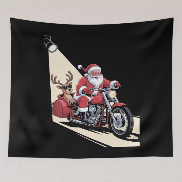 Item preview, Motorbike & Sidecar Christmas Santa Xmas Biker Mens designed and sold by khorbiasieno.