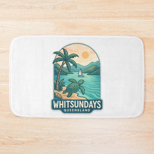 Item preview,  Whitsundays Queensland with Sea Turtle and Sailboat designed and sold by Aryabek.