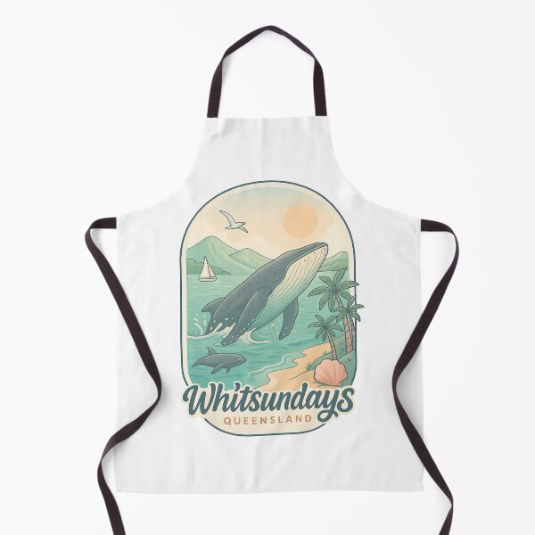 Item preview,  Whitsundays Queensland with Humpback Whale and Coastline designed and sold by Aryabek.