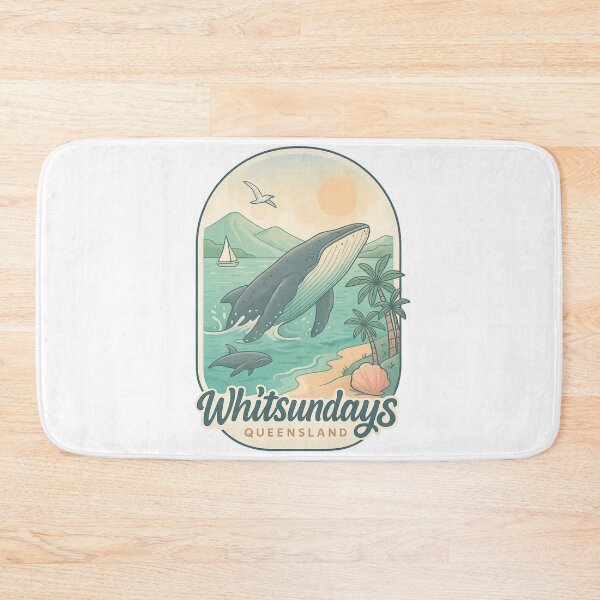 Item preview,  Whitsundays Queensland with Humpback Whale and Coastline designed and sold by Aryabek.