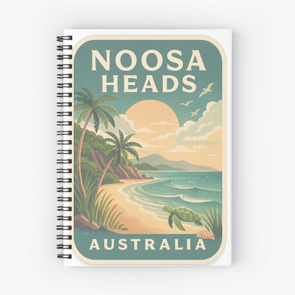 Item preview,  Noosa Heads Australia with Sea Turtle and Sunset Beach designed and sold by Aryabek.