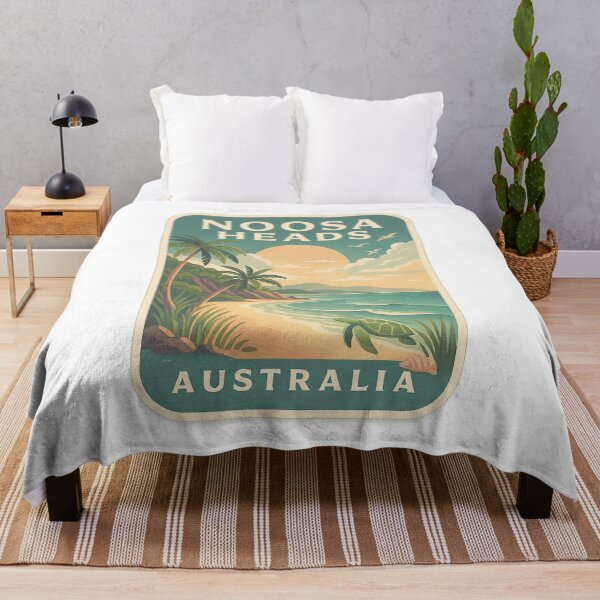 Item preview,  Noosa Heads Australia with Sea Turtle and Sunset Beach designed and sold by Aryabek.