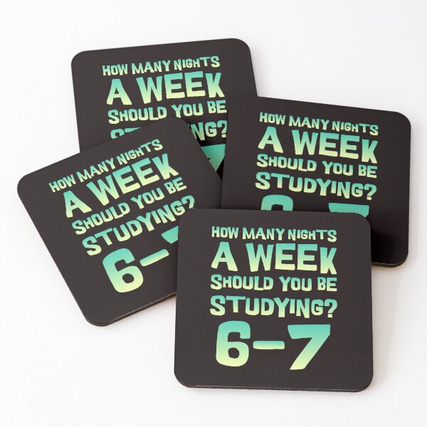 Item preview, How Many Nights A Week Should You Be Studying Six Seven Bright Neon Study Vibes designed and sold by ImeldaSparks.