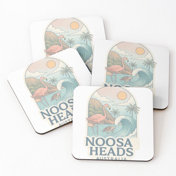 Item preview,  Noosa Heads Australia with Flamingo and Rolling Wave designed and sold by Aryabek.