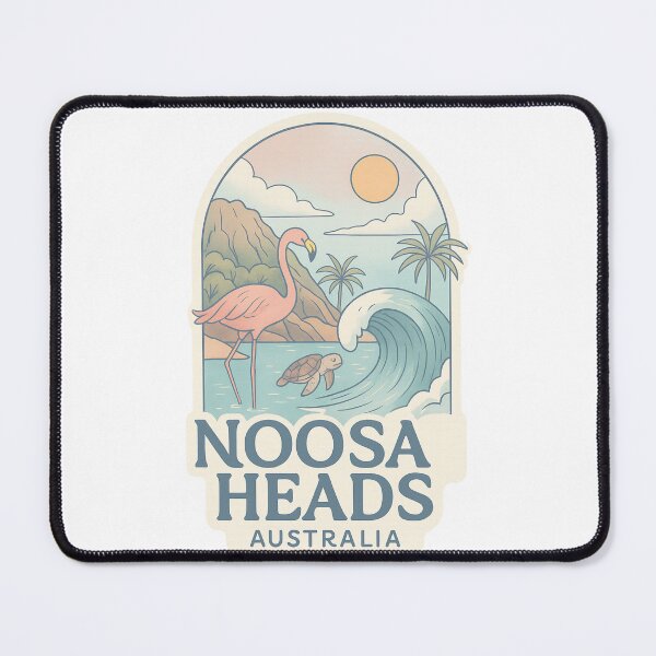 Item preview, Noosa Heads Australia with Flamingo and Rolling Wave designed and sold by Aryabek.
