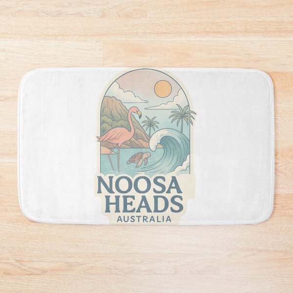 Item preview,  Noosa Heads Australia with Flamingo and Rolling Wave designed and sold by Aryabek.