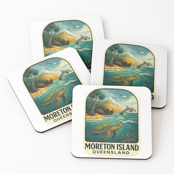 Item preview,  Moreton Island Queensland with Shipwreck and Sea Turtle designed and sold by Aryabek.