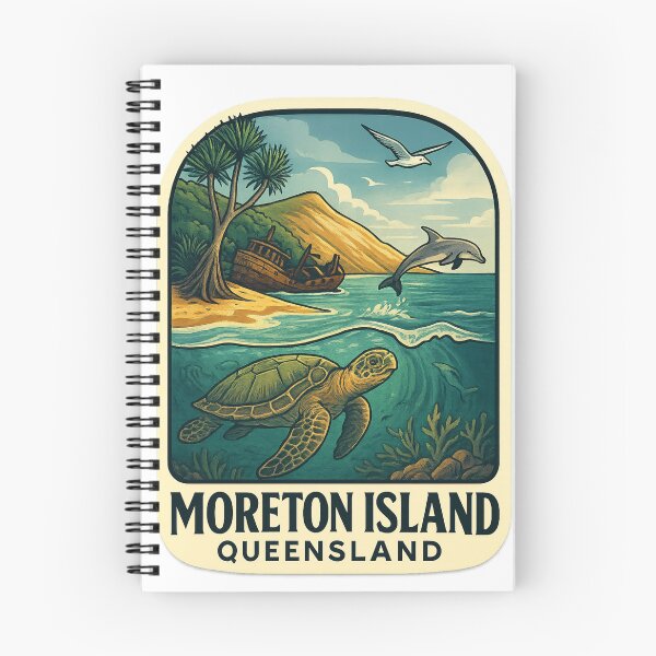 Item preview,  Moreton Island Queensland with Shipwreck and Sea Turtle designed and sold by Aryabek.