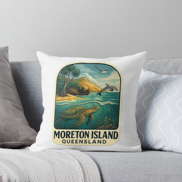 Item preview,  Moreton Island Queensland with Shipwreck and Sea Turtle designed and sold by Aryabek.