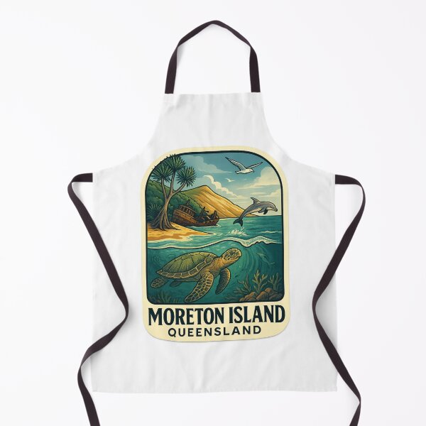 Item preview, Moreton Island Queensland with Shipwreck and Sea Turtle designed and sold by Aryabek.