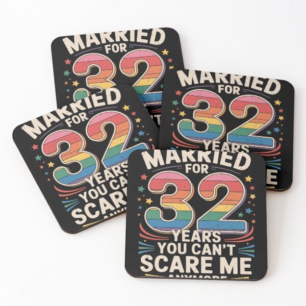 Item preview, Married 32 Years Gay Lesbian 32nd Wedding Anniversary LGBTQ designed and sold by RoyTill0Art.