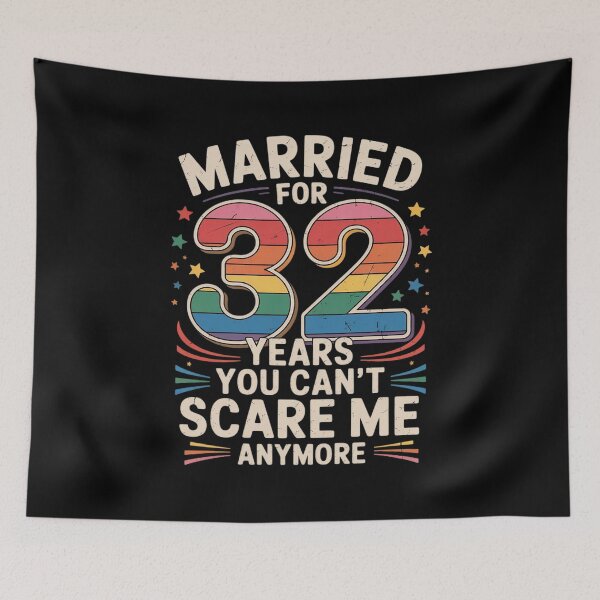 Item preview, Married 32 Years Gay Lesbian 32nd Wedding Anniversary LGBTQ designed and sold by RoyTill0Art.