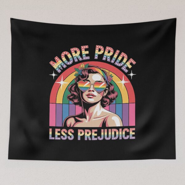 Item preview, More Pride Less Prejudice Pride Month LGBTQ Gay Lesbian designed and sold by RoyTill0Art.