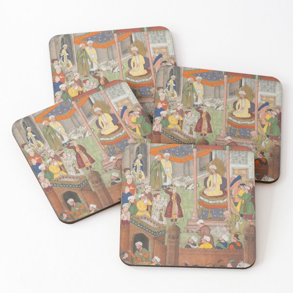 Item preview, Babur receives booty and Humayun’s salute after the victory over Sultan Ibrahim in 1526, from an Akbar-nama (Book of Akbar) of Abu’l Fazl (Indian, 1551 designed and sold by Vintage Designs +.