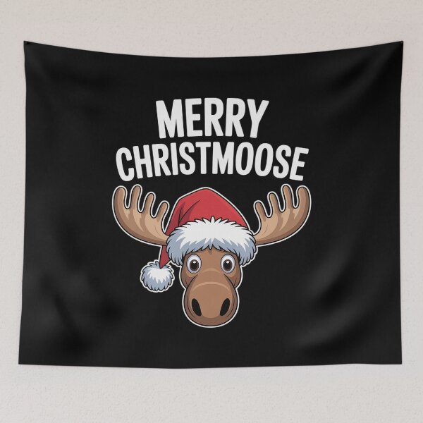 Item preview, Moose Christmas Hat Moose Merry Christmoose Merry Christmas Pullover designed and sold by RayArmstrong.