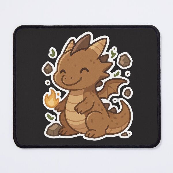 Item preview, Earth Dragon – Cute Kawaii Brown Baby Dragon Sticker designed and sold by Sksticker991.