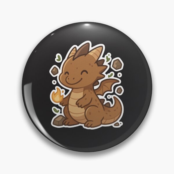 Item preview, Earth Dragon – Cute Kawaii Brown Baby Dragon Sticker designed and sold by Sksticker991.