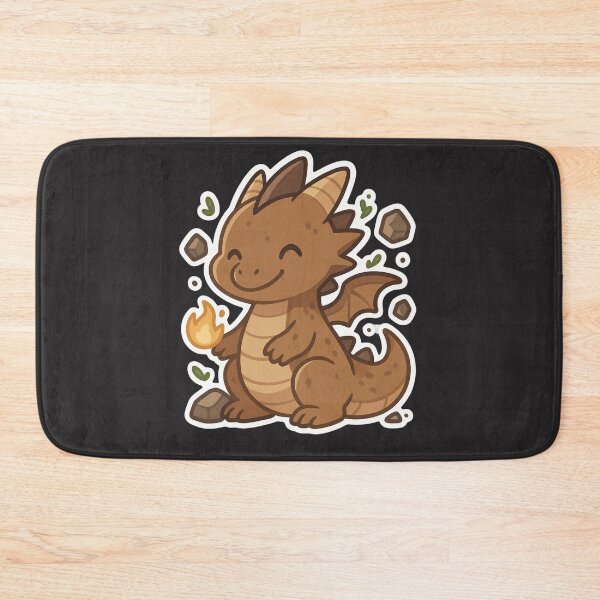 Artikelvorschau, Erddrache – Niedlicher Kawaii-Aufkleber für braunes Babydrachen-Baby entworfen und verkauft von Sksticker991.