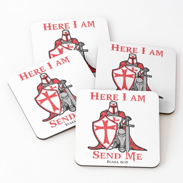 Item preview, Here I Am Send Me Knight With Bold Cross Symbol And Strong Faith Filled Courage designed and sold by ImeldaSparks.