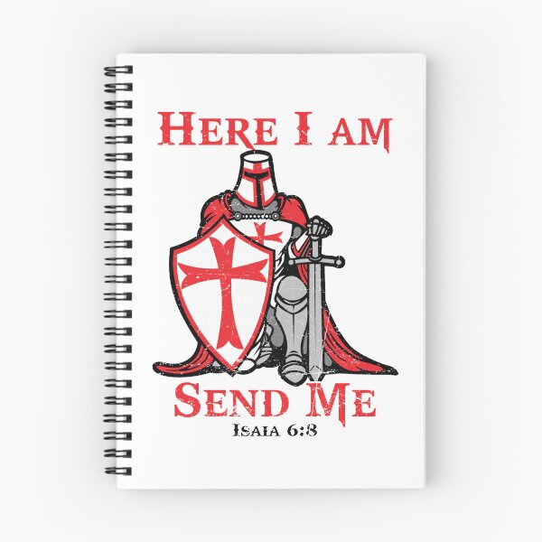 Item preview, Here I Am Send Me Knight With Bold Cross Symbol And Strong Faith Filled Courage designed and sold by ImeldaSparks.