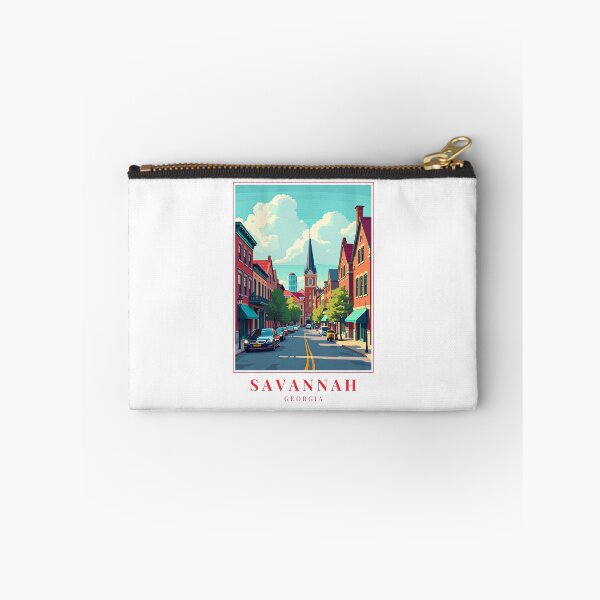 Item preview, Savannah Georgia Illustration – Historic Squares, Spanish Moss & Cultural Cityscape designed and sold by MapMyMiles.