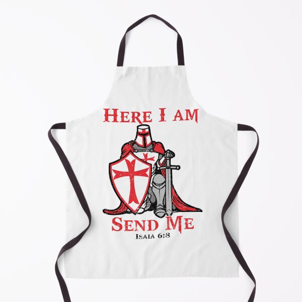 Item preview, Here I Am Send Me Knight With Bold Cross Symbol And Strong Faith Filled Courage designed and sold by ImeldaSparks.