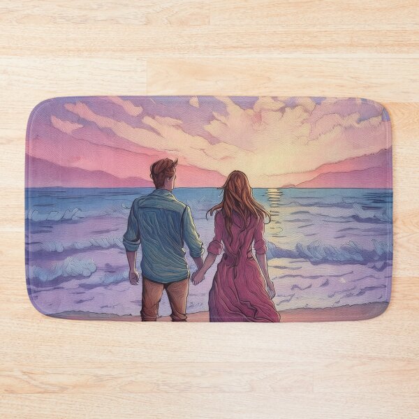 Item preview, Young couple in love looking at sunset designed and sold by Photopat.
