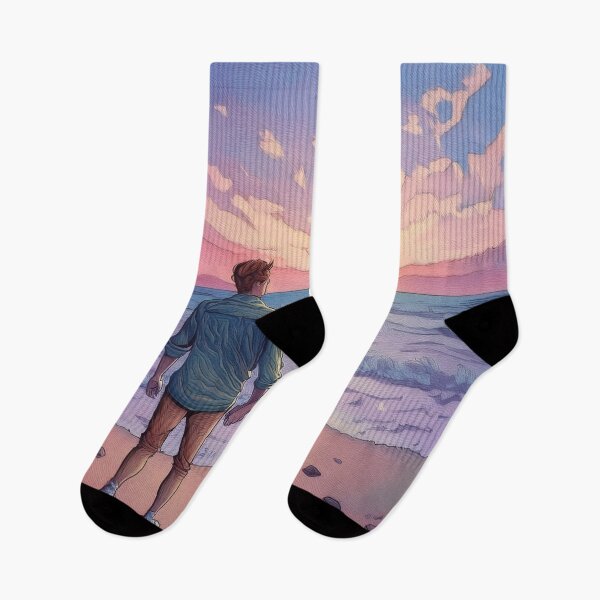 Item preview, Young couple in love looking at sunset designed and sold by Photopat.