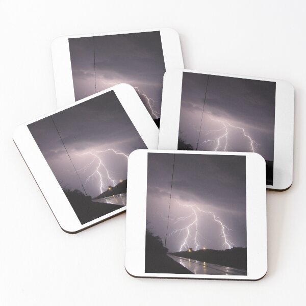 Item preview, Fork Lightning Over Wet Landscape Photographic Print designed and sold by Mother-Nature65.