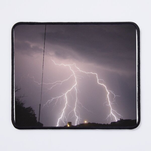 Item preview, Fork Lightning Over Wet Landscape Photographic Print designed and sold by Mother-Nature65.