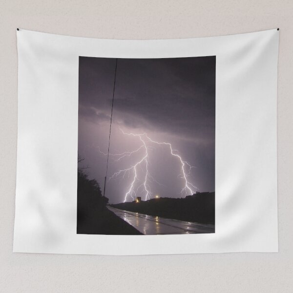 Item preview, Fork Lightning Over Wet Landscape Photographic Print designed and sold by Mother-Nature65.