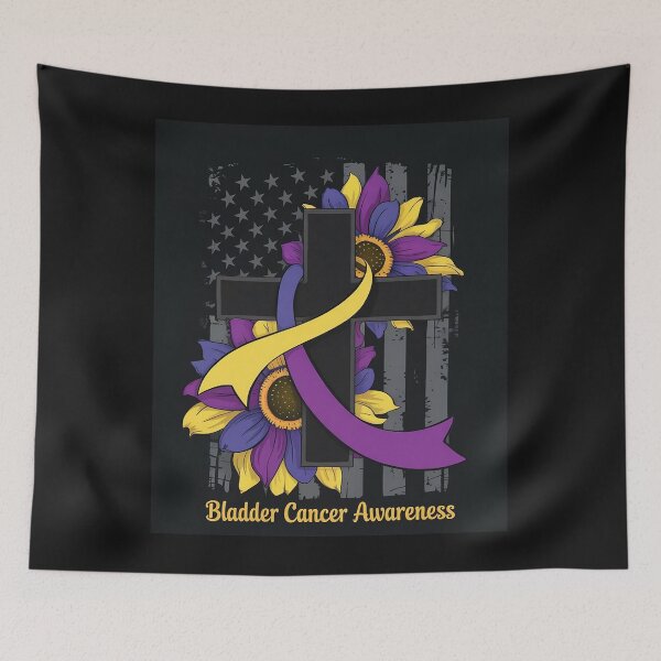 Item preview, Sunflower Christian Cross Bladder Cancer Awareness designed and sold by AvagondaMind.