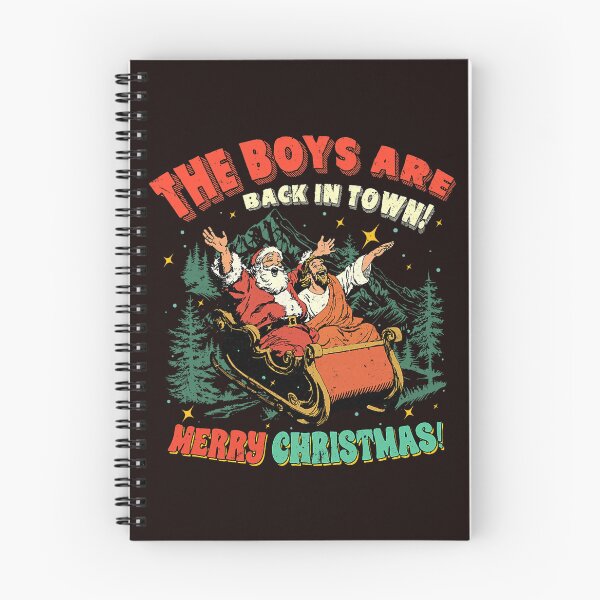 Item preview, The Boys Are Back In Town Santa And Jesus Ride With Bold Holiday Fun And Bright Cheer designed and sold by cosettacir6382.