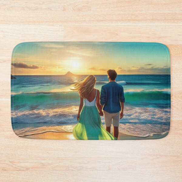 Item preview, Young couple in love looking at sunset designed and sold by Photopat.