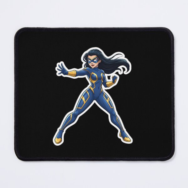 Item preview, Dynamic Blue & Gold Superhero – Dispatch Game Inspired Action Art designed and sold by Pixelmap.