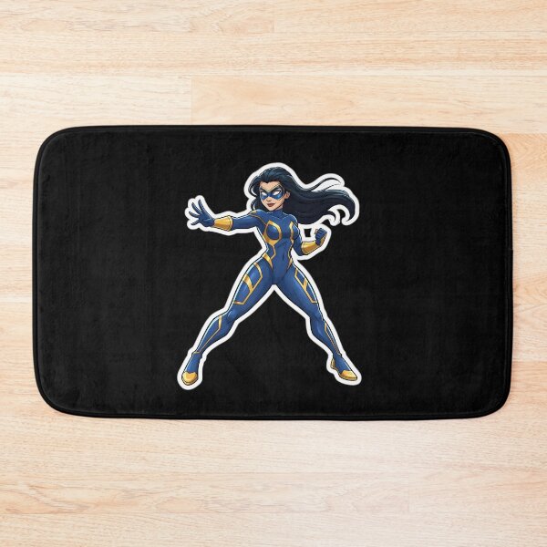 Item preview, Dynamic Blue & Gold Superhero – Dispatch Game Inspired Action Art designed and sold by Pixelmap.