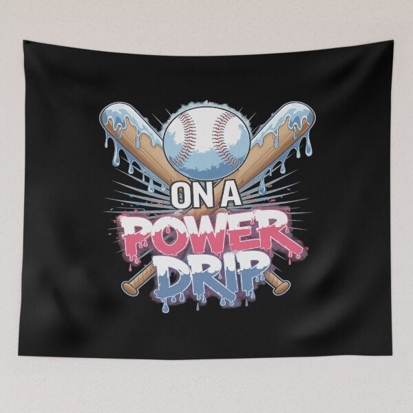 Item preview, On A Power Drip Baseball Ice Cream Dripping With Sprinkles 10  designed and sold by lilLilaBatArt.