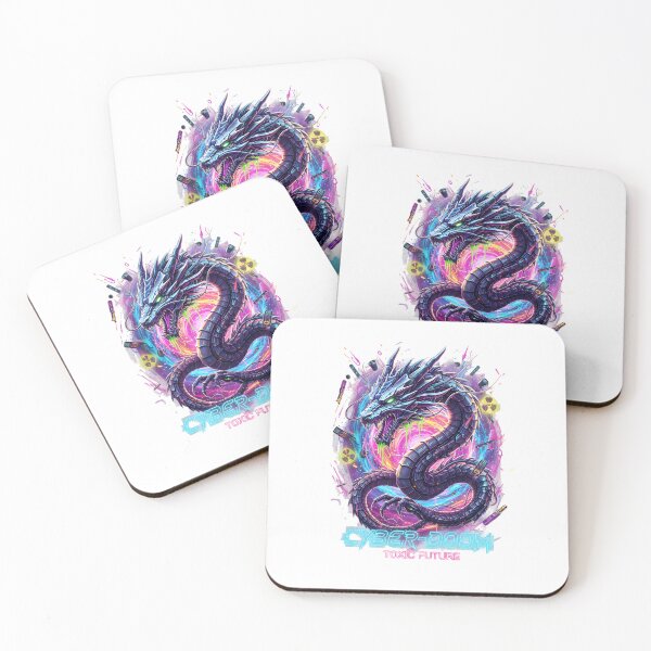 Item preview,  Cyber Dragon in Neon Vortex of Toxic Future designed and sold by newvisionart191.