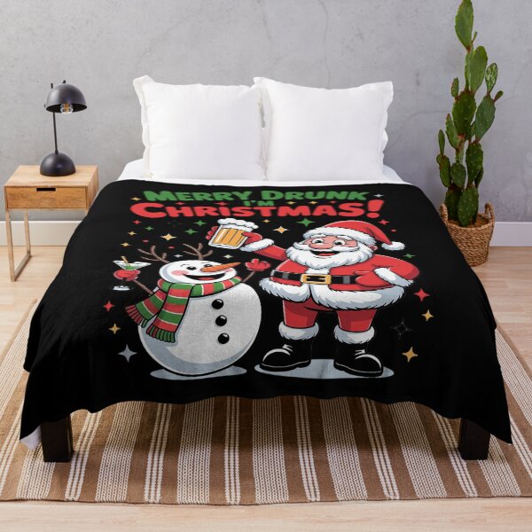 Item preview, Merry Drunk Im Christmas Santa Claus And Snowman designed and sold by khorbiasieno.