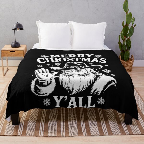 Item preview, Merry Christmas Yall Santa Cowboy Xmas Country Men Women designed and sold by MinaReinger.