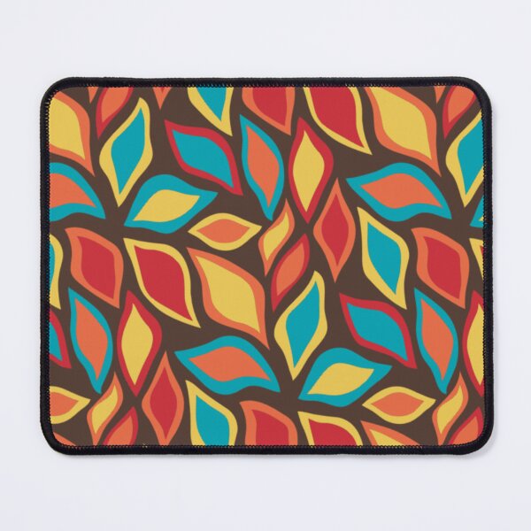 Item preview, Retro Leaf Pattern – Vibrant Fall Colors on Dark Background designed and sold by Surfy42.