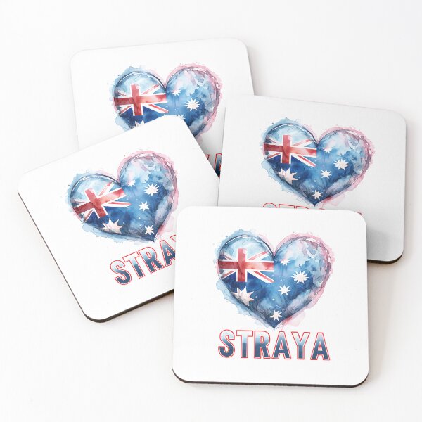 Item preview, Watercolour Australian Flag Heart - STRAYA Patriotism Design designed and sold by ArtisticDesignsbyLinda.