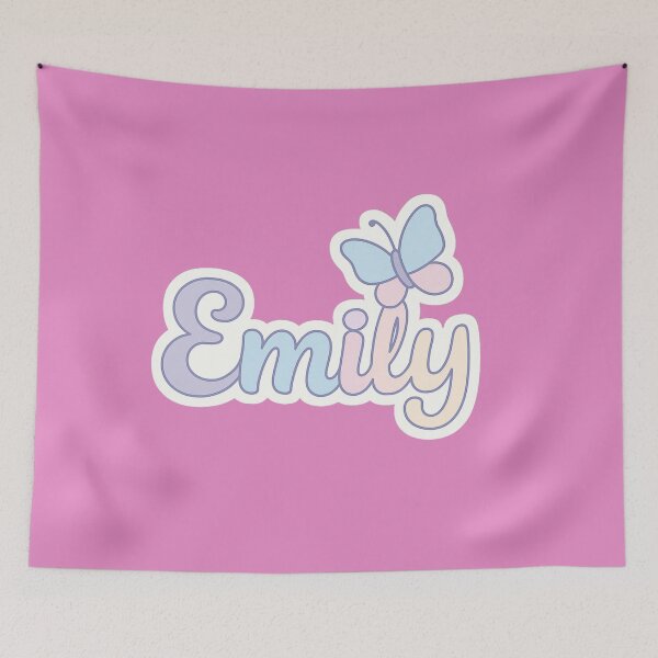 Item preview, Emily Butterfly Pastel – Cute Kawaii Name Sticker designed and sold by Sksticker991.